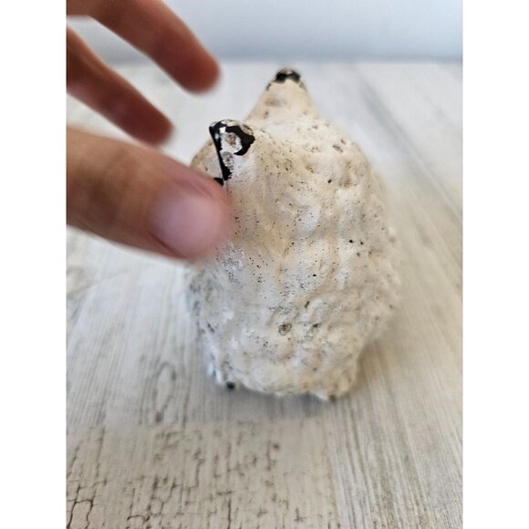 Vintage plaster tabby white cat kitten lifelike - Picture 4 of 8